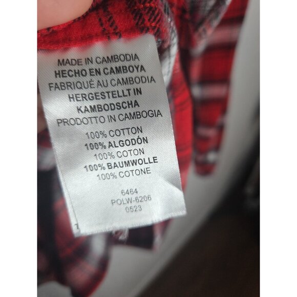 Legendary Whitetails Mens 3XT Plaid Flannel Shirt Red Black Corduroy Collar - Picture 3 of 5